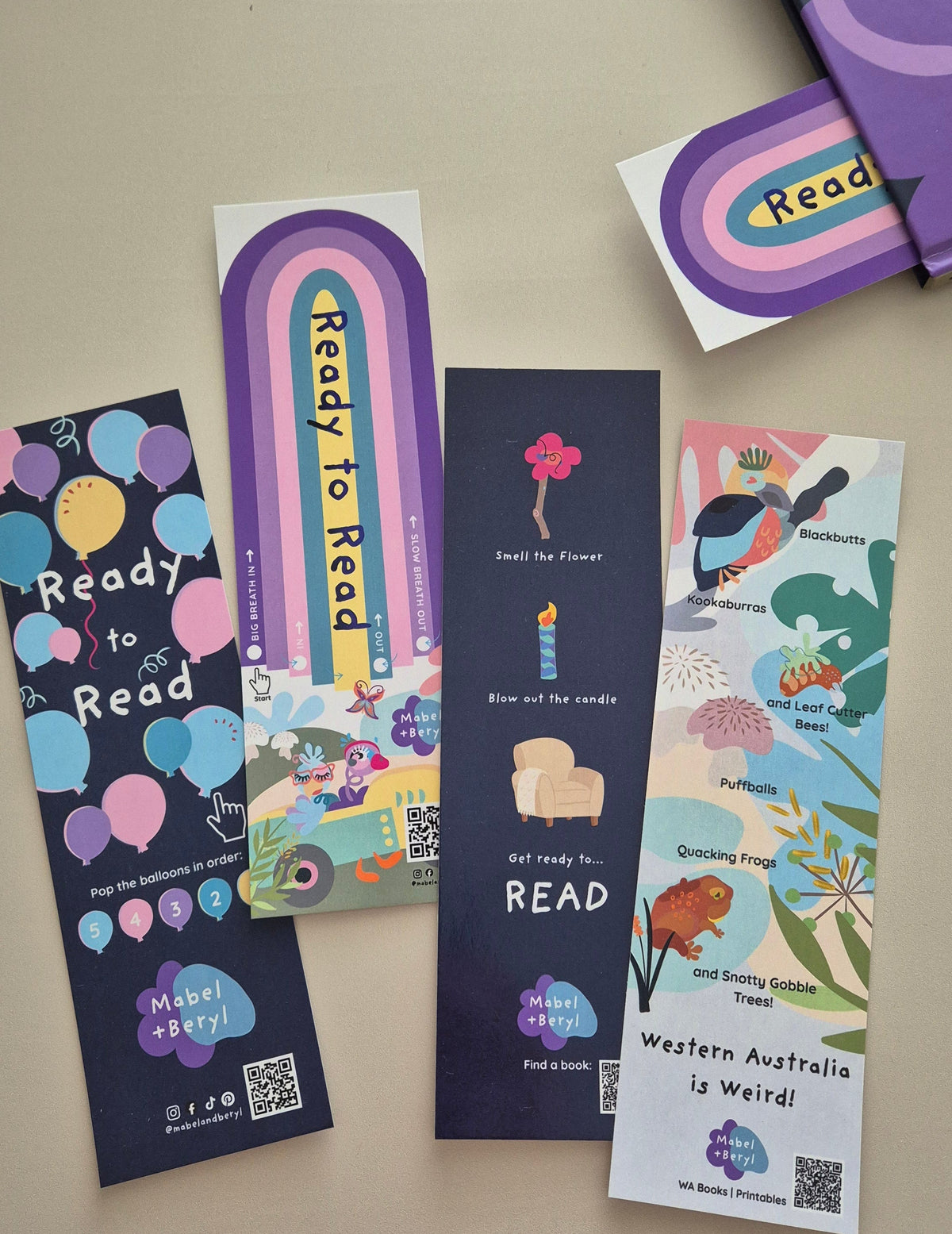 'Ready to Read' Oversized Bookmarks with Calm-Down Prompts