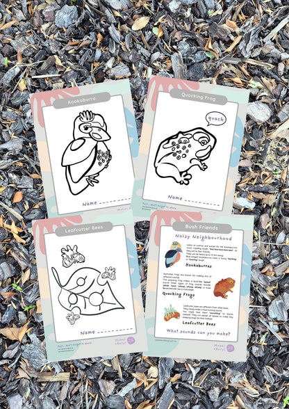 Bush Friends - FREE Colouring Pack 'Noisy Neighbourhood'