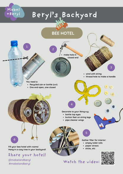 Beryl's Backyard: DiY Bee Hotel FREE Printable Instructions