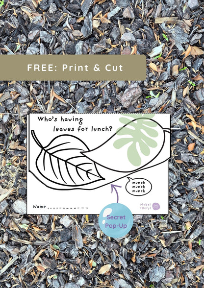 Print and Cut - Leaf Cutter Bees Pop-Up